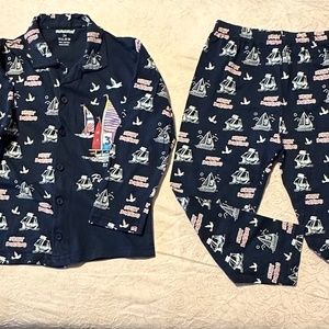 Disney blue bottom sailboat design pajamas